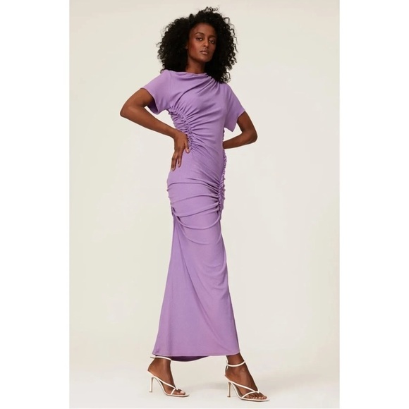 Atlein Ruched Rib Sheath Dress Size M - Picture 4 of 6